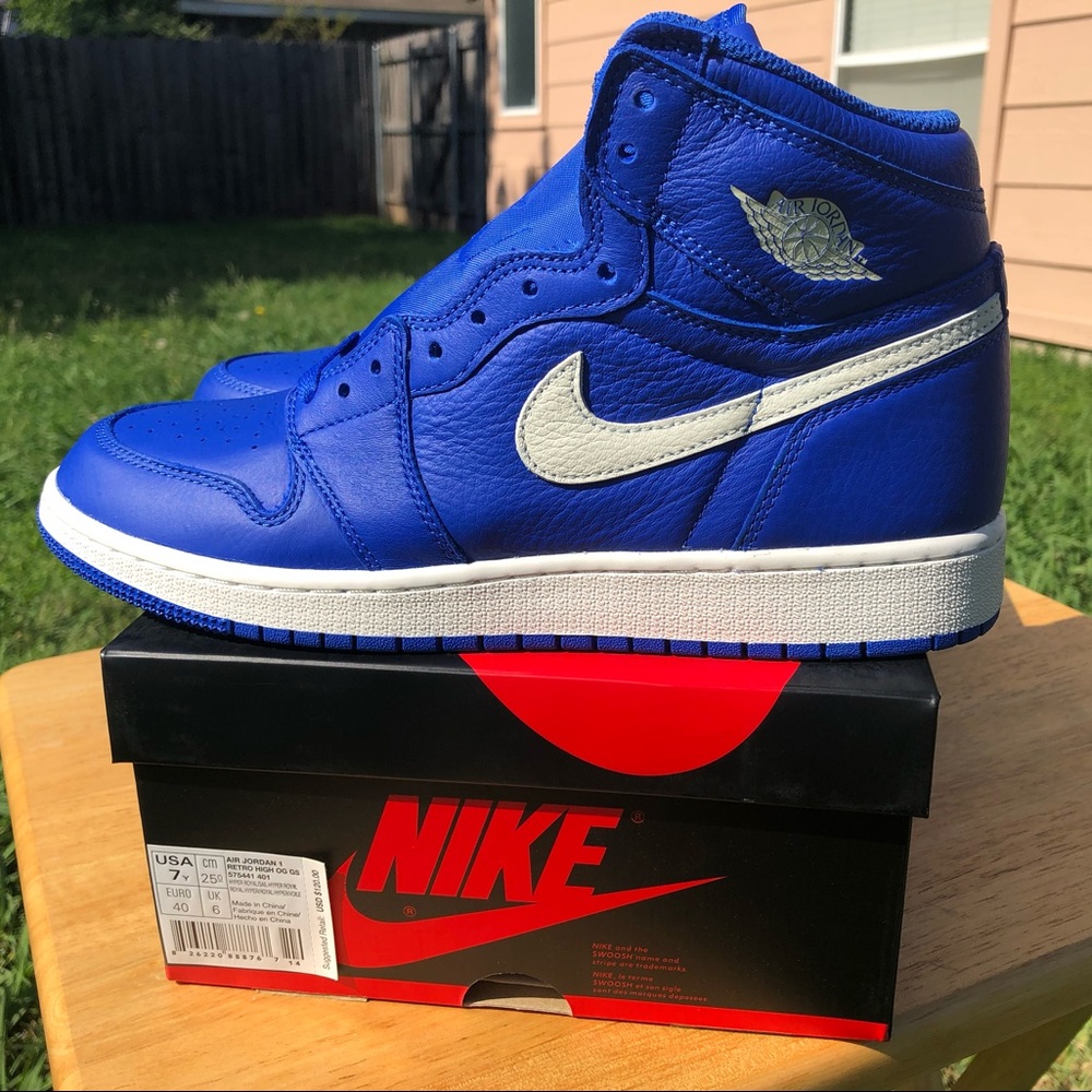 Jordan 1 Retro High Hyper Royal sz 7 GS Royal toe